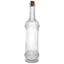 בקבוק זכוכית עם פקק שעם 690 מ"ל